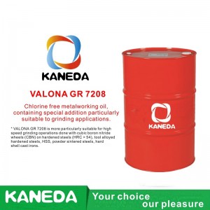 KANEDA VALONA GR 7208 Chlorine free metalworking oil, containing special addition particularly suitable to grinding applications.