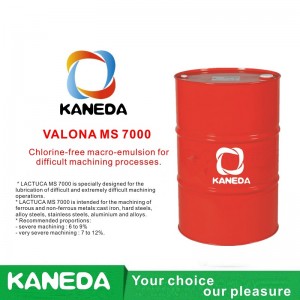 KANEDA LACTUCA MS 7000 Chlorine-free macro-emulsion for difficult machining processes.