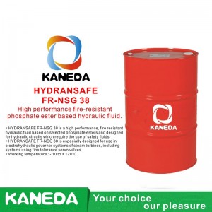 KANEDA HYDRANSAFE FR-NSG 38 High performance fire-resistant phosphate ester based hydraulic fluid.