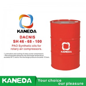 KANEDA DACNIS SH 32- 46 – 68 - 100 PAO Synthetic oils for rotary air compressors.